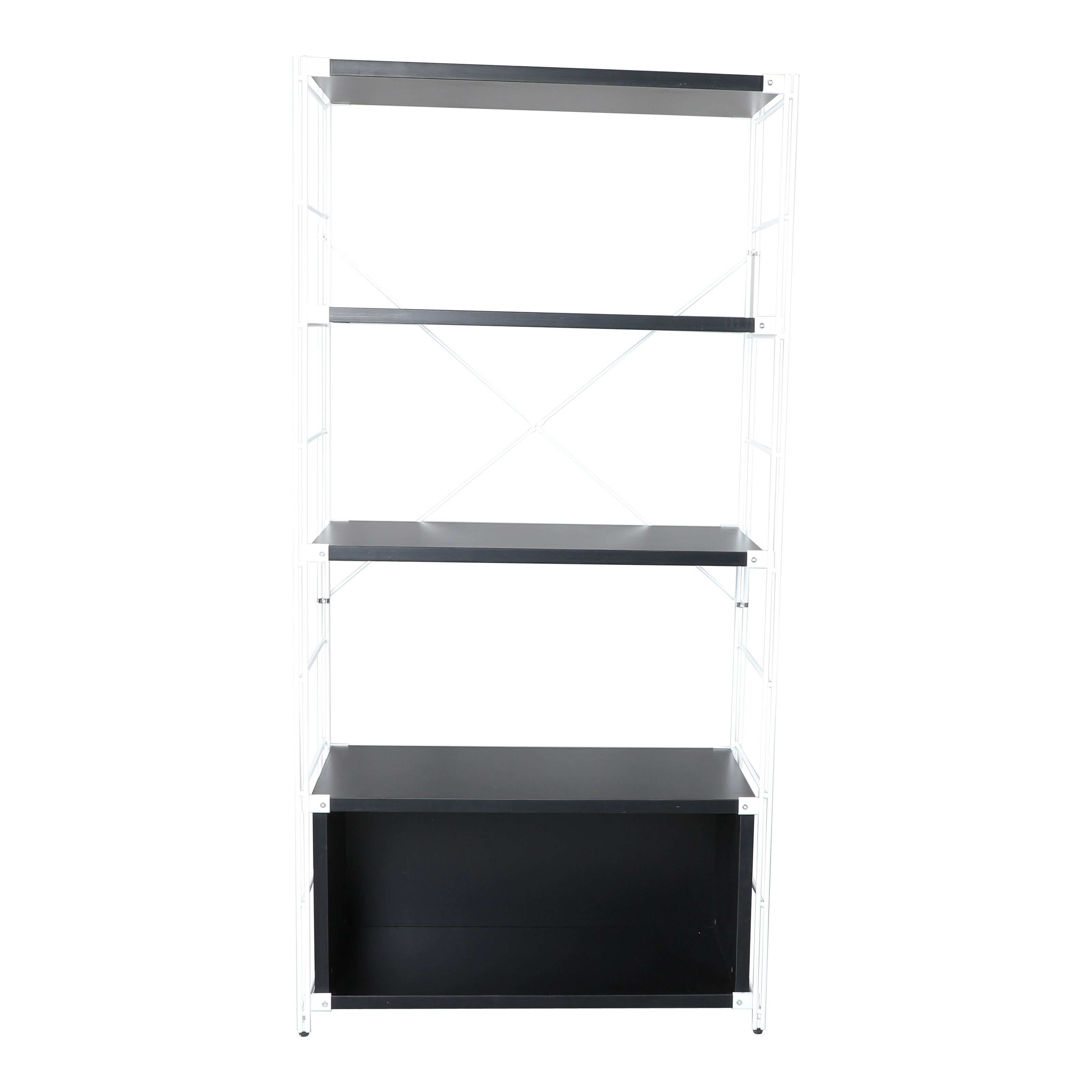 Brent Bookcase - White Steel Frame